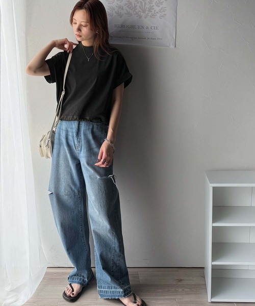 「classicalelf」 半袖カットソー X-LARGE ネイビー レディース_画像6