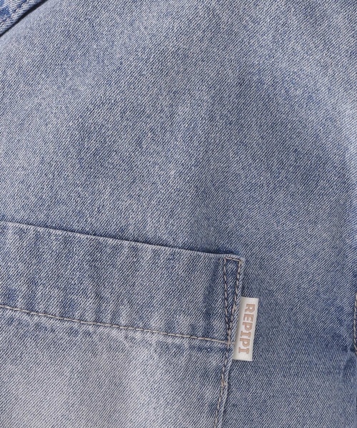 「repipi armario」 「KIDS」半袖ブラウス LARGE ブルー キッズ_画像3
