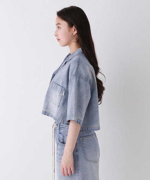 「repipi armario」 「KIDS」半袖ブラウス LARGE ブルー キッズ_画像9