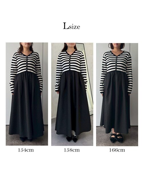 「prose verse」 ドッキングワンピース LARGE ブラック系その他 レディース_画像3