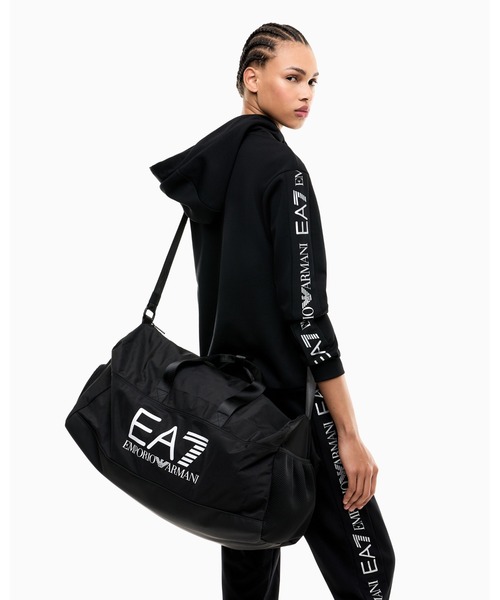 メンズ ブラック ドラムバッグ ARMANI メンズドラムバッグ（色：ブラック系）｜バッグ｜ファッション