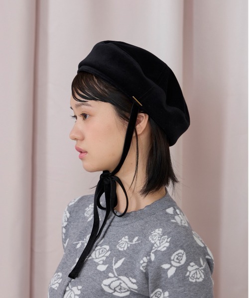 「kaorinomori」 ベレー帽 M/57.5cm ホワイト レディース_画像2