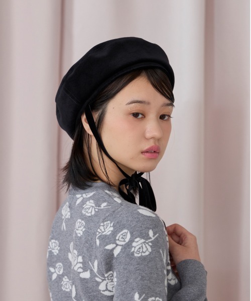 「kaorinomori」 ベレー帽 M/57.5cm ホワイト レディース_画像3