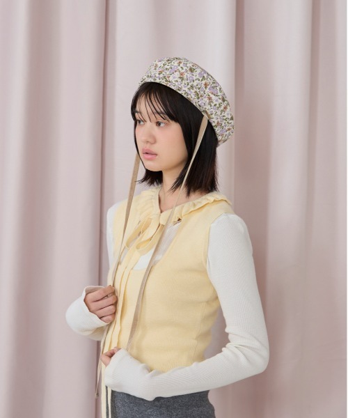 「kaorinomori」 ベレー帽 M/57.5cm ホワイト レディース_画像8