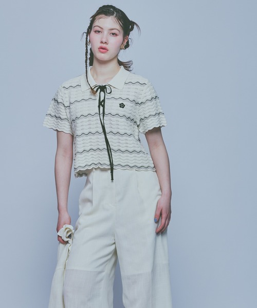 MARY QUANT（マリークヮント） tシャツ 半袖 マリークワント ウェーブ