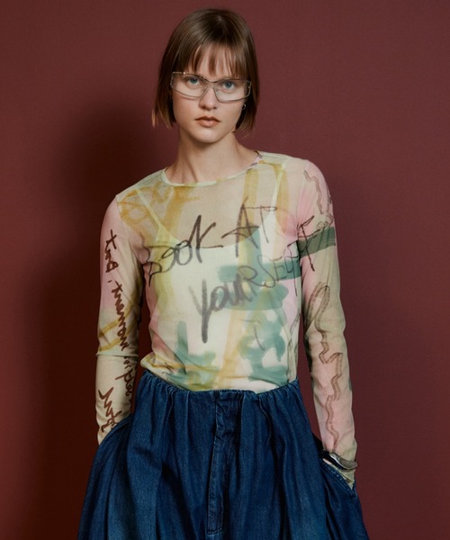 MAISON SPECIAL（メゾンスペシャル） tシャツ Look at Yourself Logo