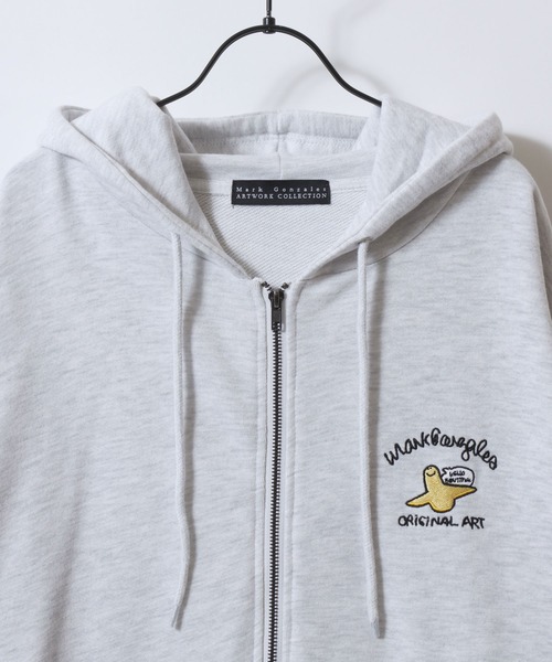 「Mark Gonzales」 ジップアップパーカー M グレー系その他2 メンズ_画像4