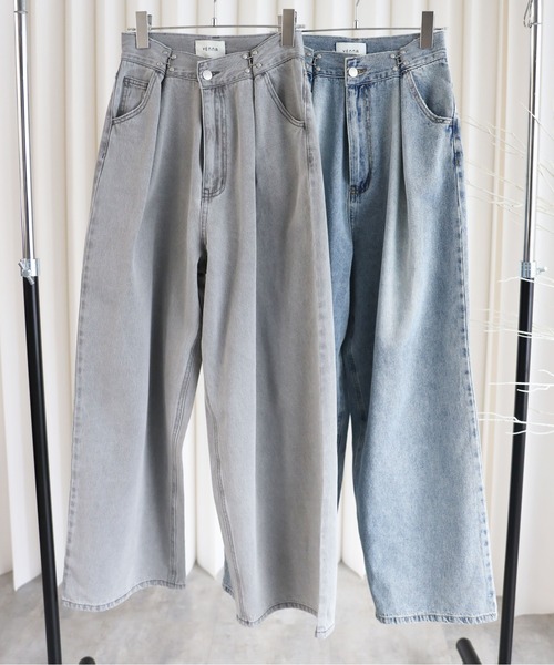 「YENNA」 デニムパンツ LARGE ブルー レディース_画像2