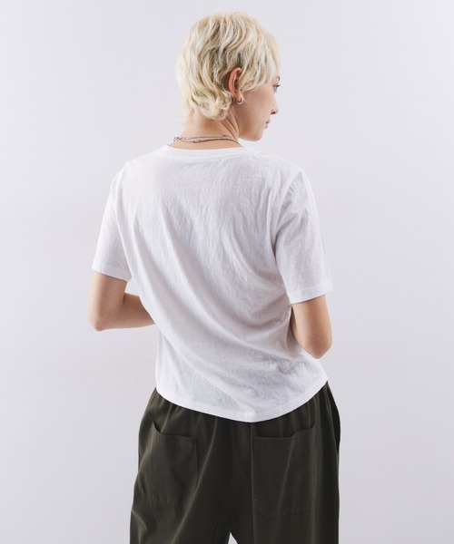 新品アシンメトリーヘムスイッチTEE M ホワイト HANNE tシャツ 半袖 アシンメトリーヘムTEE レディース : ZOZOTOWN