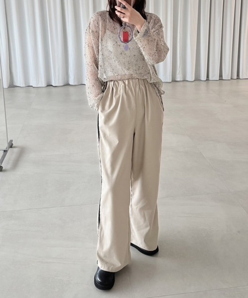 「MUHET」 スラックス SMALL ベージュ レディース_画像3