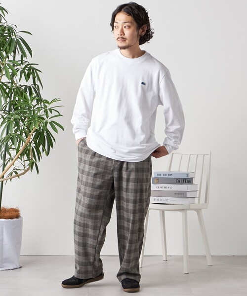 「LACOSTE」 長袖Tシャツ X-LARGE ネイビー メンズ_画像5