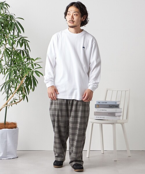 「LACOSTE」 長袖Tシャツ X-LARGE ネイビー メンズ_画像6
