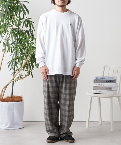 「LACOSTE」 長袖Tシャツ X-LARGE ネイビー メンズ_画像7