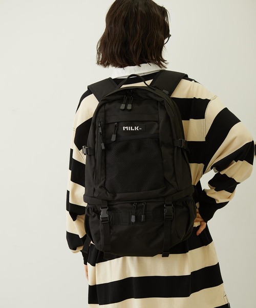 MILKFED. NEO EMBROIDERY BIG BACKPACK 黒 MILKFED. ミルクフェド リュック NEO EMBROIDERY BIG BACKPACK