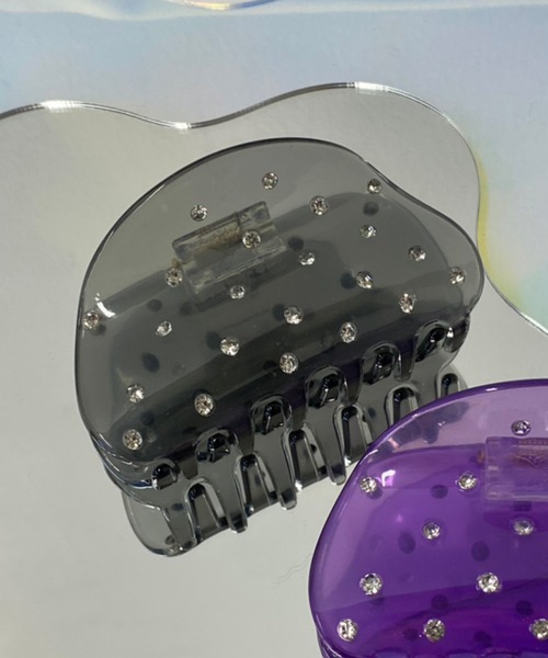 紫色のラインストーン付きヘアクリップ 楽天市場】ラインストーン付きヘアクリップ（フラワー・リボン）ヘア