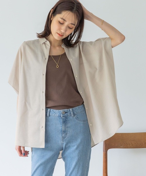シャツ ブラウス お手入れらくらくポンチョシャツ/177504 レディース | GLOBAL WORK