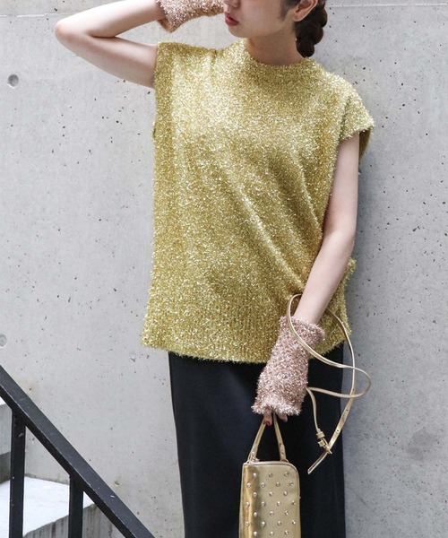 ベスト ジレ ラメニット ベスト レディース STEVEN ALAN ベスト ジレ 「Steven Alan」ラメ ニット