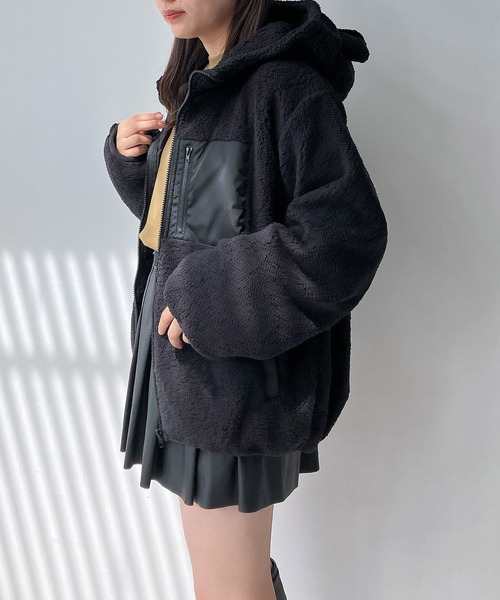 耳付きボアブルゾン ノエミー NOEMIE うさねこ耳付きユニセックスボアブルゾン （A柄