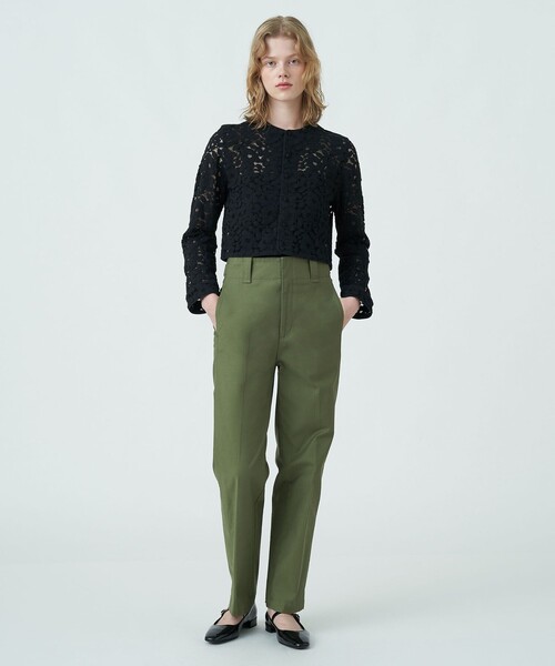 MACPHEE シャツ ブラウス フラワーレース ショートブラウス MACPHEE シャツ ブラウス フラワーレース ショートブラウス