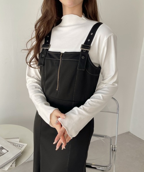 Ada. ワンピース フロントジップ マーメイド ジャンパースカート