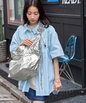 ショルダーバッグ バッグ ギャザー撥水ナイロン...の詳細画像4