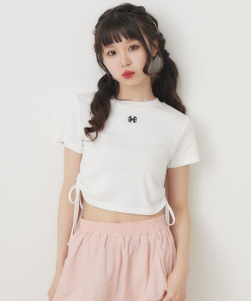 Emsexcite（エムズエキサイト） tシャツ サイドオープンドロストTEE
