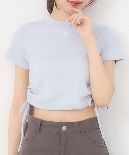 Emsexcite（エムズエキサイト） tシャツ サイドオープンドロストTEE