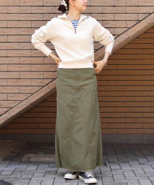 THE SHINZONE tシャツ SHINZONE/シンゾーン ハーフジップ ワッフルプル 
