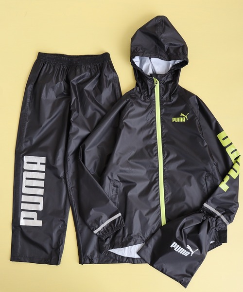 生まれのブランドで PUMA レインコート カッパ PUMA子供 透湿レインスーツ キッズ レディースウェア