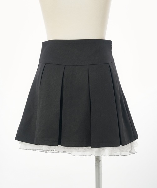 BRAVERYROSES金ボタン×Black レースフリルミニスカート平成ギャル BRAVERYROSES金ボタン×Black レースフリルミニスカート平成