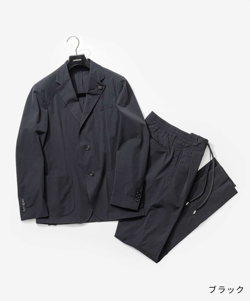 LARDINI スーツ セットアップ 48 イタリア製 3B ブラック LARDINI セットアップ EASY WEAR 3B SUITS ラルディーニ 3つ