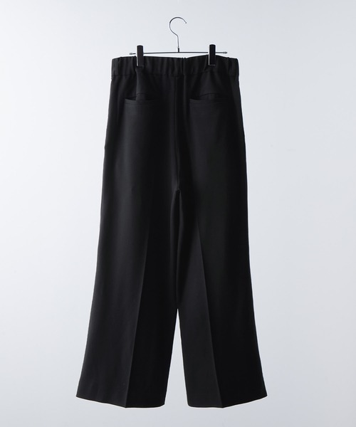 VELNUS スラックス 「VELNUS」Double tuck design wide flare slacks