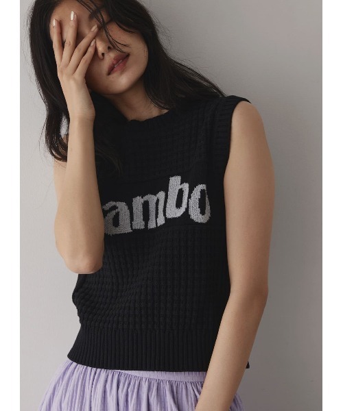 新品COEL メッセージノースリーブニット COEL ニット セーター メッセージノースリーブニット レディース