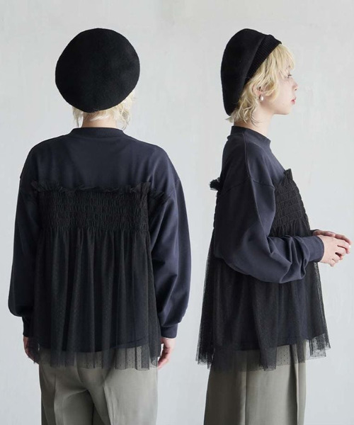 zootie（ズーティー） tシャツ ドットチュール ドッキングカットソー