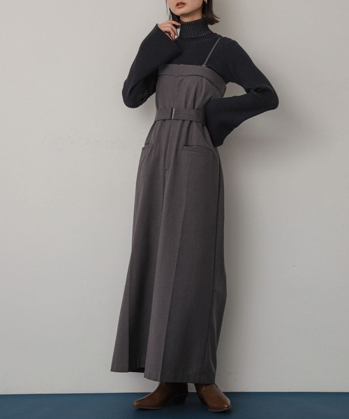 サロペット・オーバーオール・オールインワン ujoh trench bare dress SENSE OF PLACE by URBAN RESEARCH サロペット オーバーオール ベア