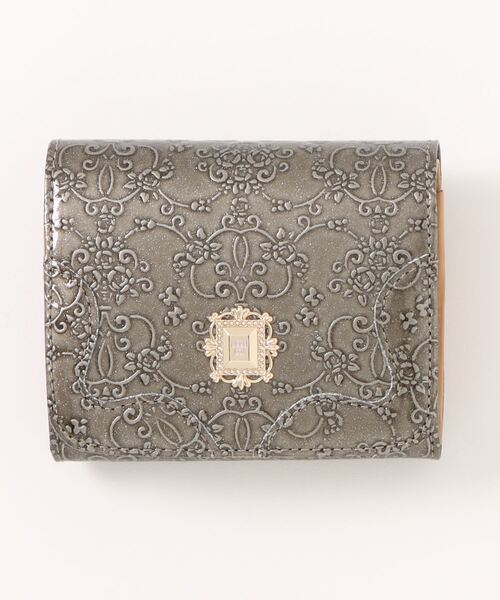 ANNA SUI アナスイ ルーミー PVC 二つ折り財布 ウォレット 薔薇型押 ANNA SUI アナスイ ルーミー PVC 二つ折り財布 ウォレット 薔薇型押