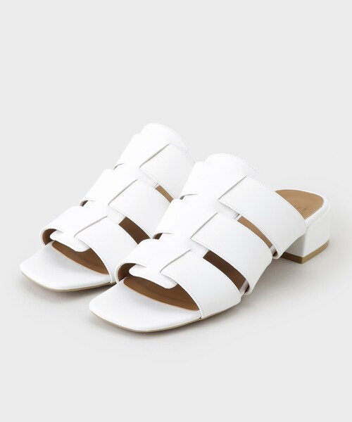 Niziさま。新品、未使用☆タグ付き☆サンダル☆ミュール LEATHER SANDAL W1648 BLACK／Nuovo Nicar（ヌオヴォニカール