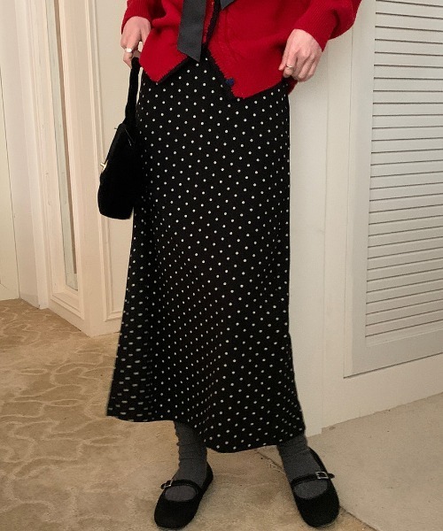 【PRADA】SNSで話題！lady's ドット柄 プリーツスカート 2151-K1S4933809.jpg?v=1709773789