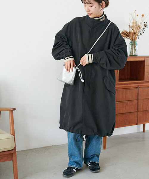 完売品☆Discoatミリタリーコート DISCOAT（ディスコート）の「中綿ミリタリーコート（モッズコート