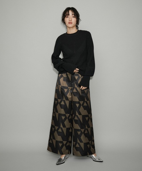 「ADAM ET ROPE'」 長袖ニット FREE ネイビー レディース ADAM ET ROPE' 「ADAM ROPE'」 長袖ニット FREE ネイビー
