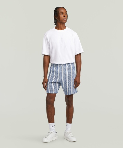 Richaros ショートパンツ&カバープリント G-STAR RAW パンツ RESORT SHORT/ストライプリゾートショート