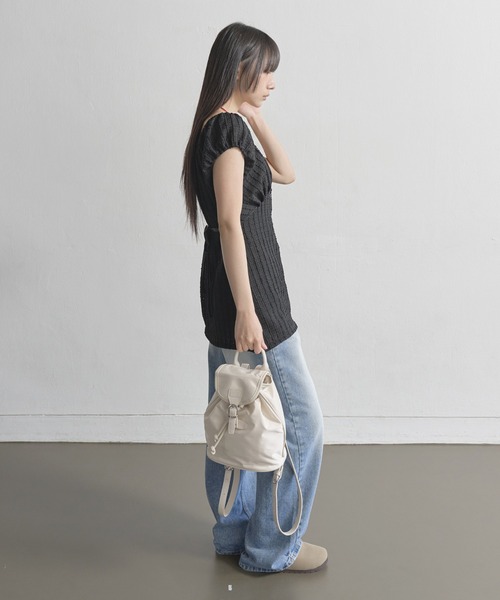 tシャツ 「UNE ORIGINAL」 ユニークレースジャガードウエストマークリボンパフミニドレスワンピース レディース UNE MANSION tシャツ 「UNE ORIGINAL」 ユニークレース