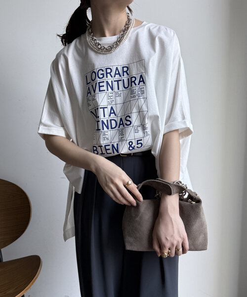 ご自宅用限定お買い得品 DouDou レディース 「WEB限定」LOGRARロゴTEE tシャツ トップス