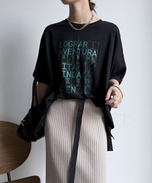 Dou Dou【WEB限定】LOGRARロゴTEE オーバーサイズ DouDou tシャツ 「WEB限定」LOGRARロゴTEE レディース