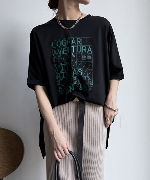DouDou tシャツ 「WEB限定」LOGRARロゴTEE レディース