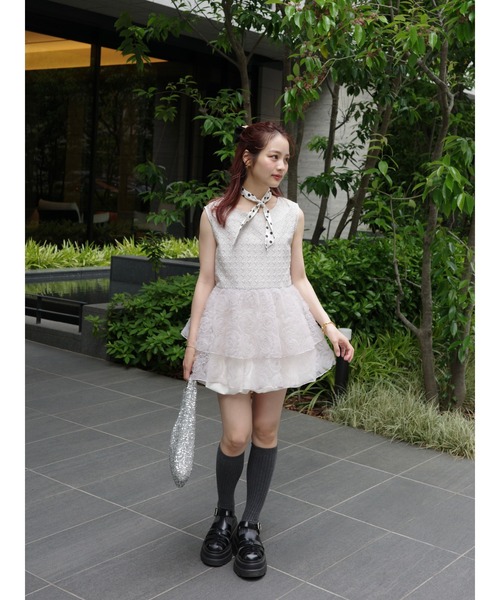 mix tiered tunic アイボリー mix tiered tunic アイボリー - メルカリ