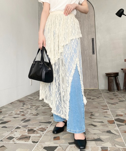 ★MAX MARA★アウトレット★スリット入アシンメトリースカート♪ Max Maraアウトレット：スカート レディース - マスタード