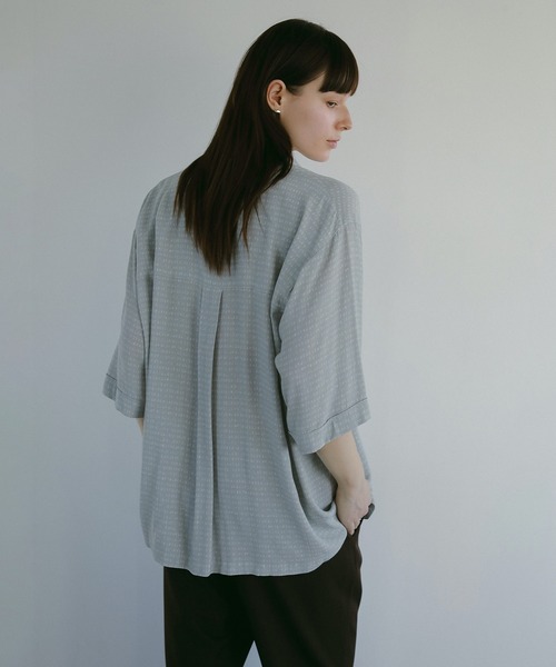 MANOF（マノフ） ブラウス シャツ BLUR PATTERN SHIRT レディース