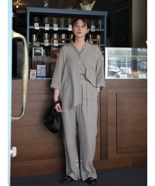 MANOF 完売ブラウス MANOF（マノフ） ブラウス シャツ WASHER LONG SHIRTS レディース