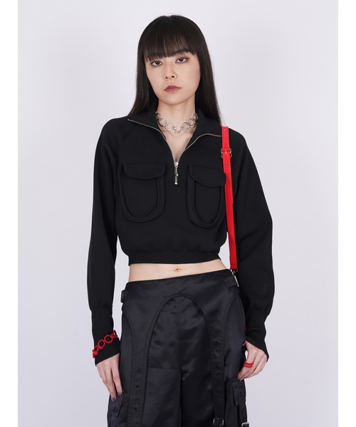 「PAMEO POSE」 長袖ニット FREE ブラック レディース